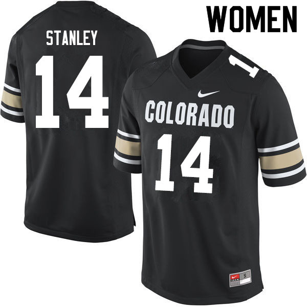 Women #14 Dimitri Stanley Colorado Buffaloes College Football Jerseys Sale-Home Black - Click Image to Close